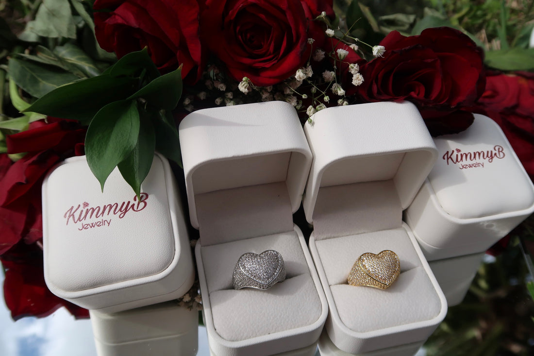 Iced Out Heart Ring