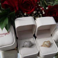 Iced Out Heart Ring