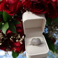 Iced Out Heart Ring