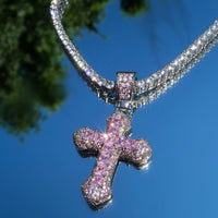 Pink Cross & Chain