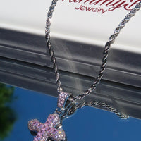 Pink Cross & Chain