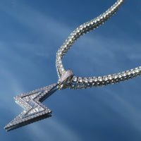 Lightning Bolt Iced Out Pendant