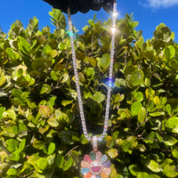 Sunflower Iced out Necklace & Pendant
