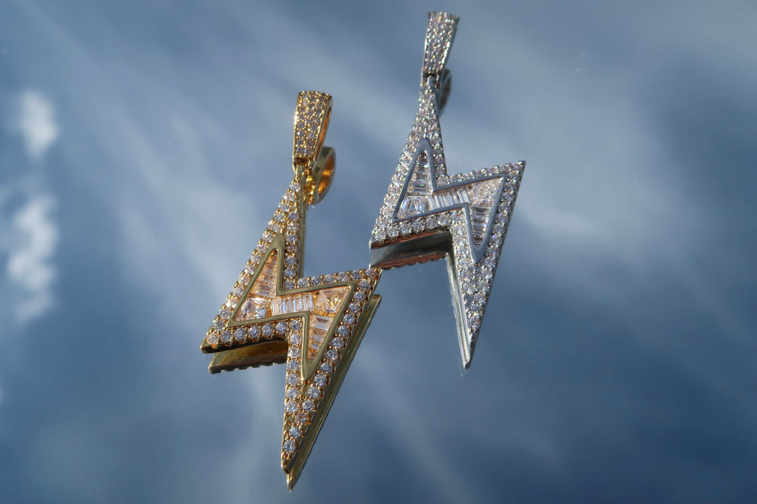 Lightning Bolt Iced Out Pendant