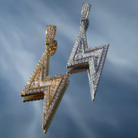 Lightning Bolt Iced Out Pendant