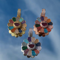 Sunflower Iced out Pendant