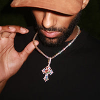 Golden Gemstone Cross