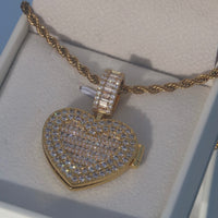 Heart Picture Pendant & Rope Chain