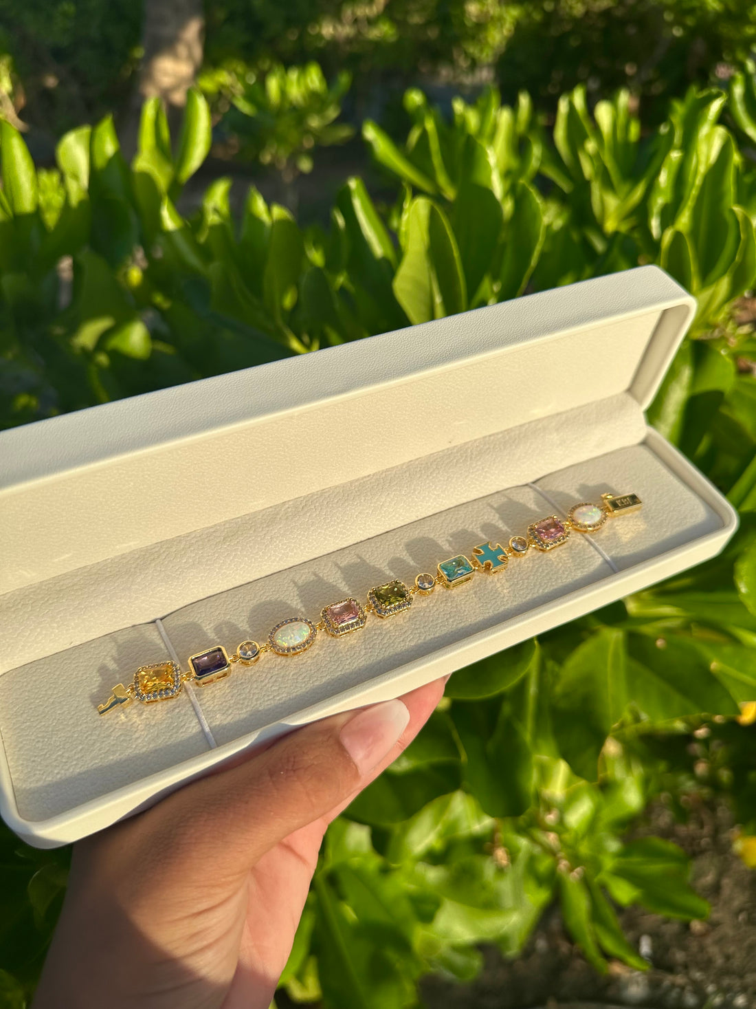 Golden Gemstone Bracelet