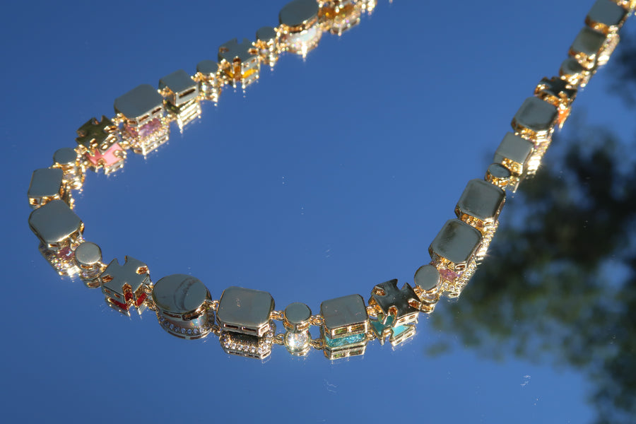 Golden Gemstone Necklace Sample Sale