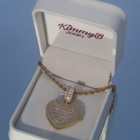 Heart Picture Pendant & Rope Chain