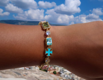Golden Gemstone Bracelet