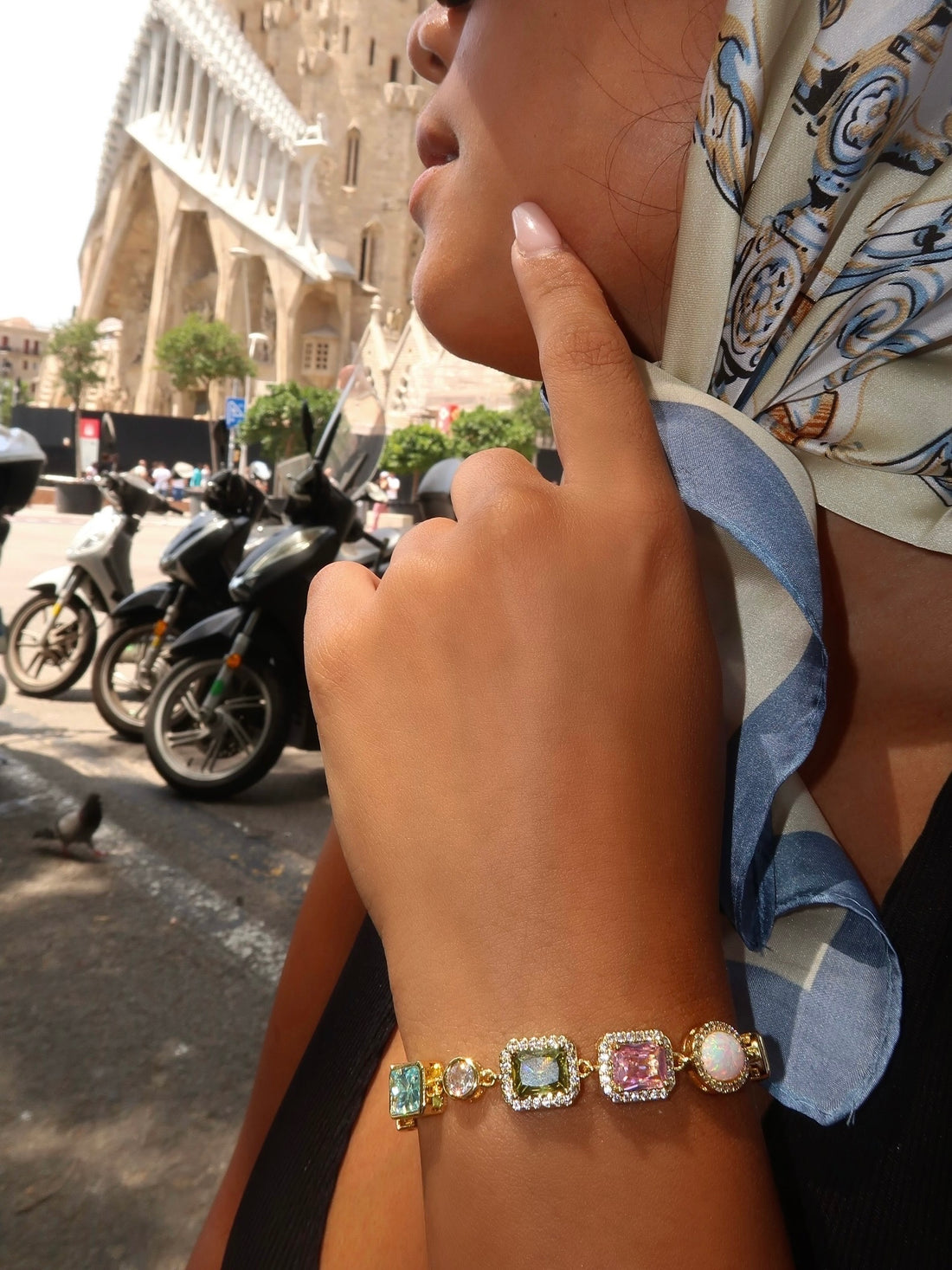 Golden Gemstone Bracelet