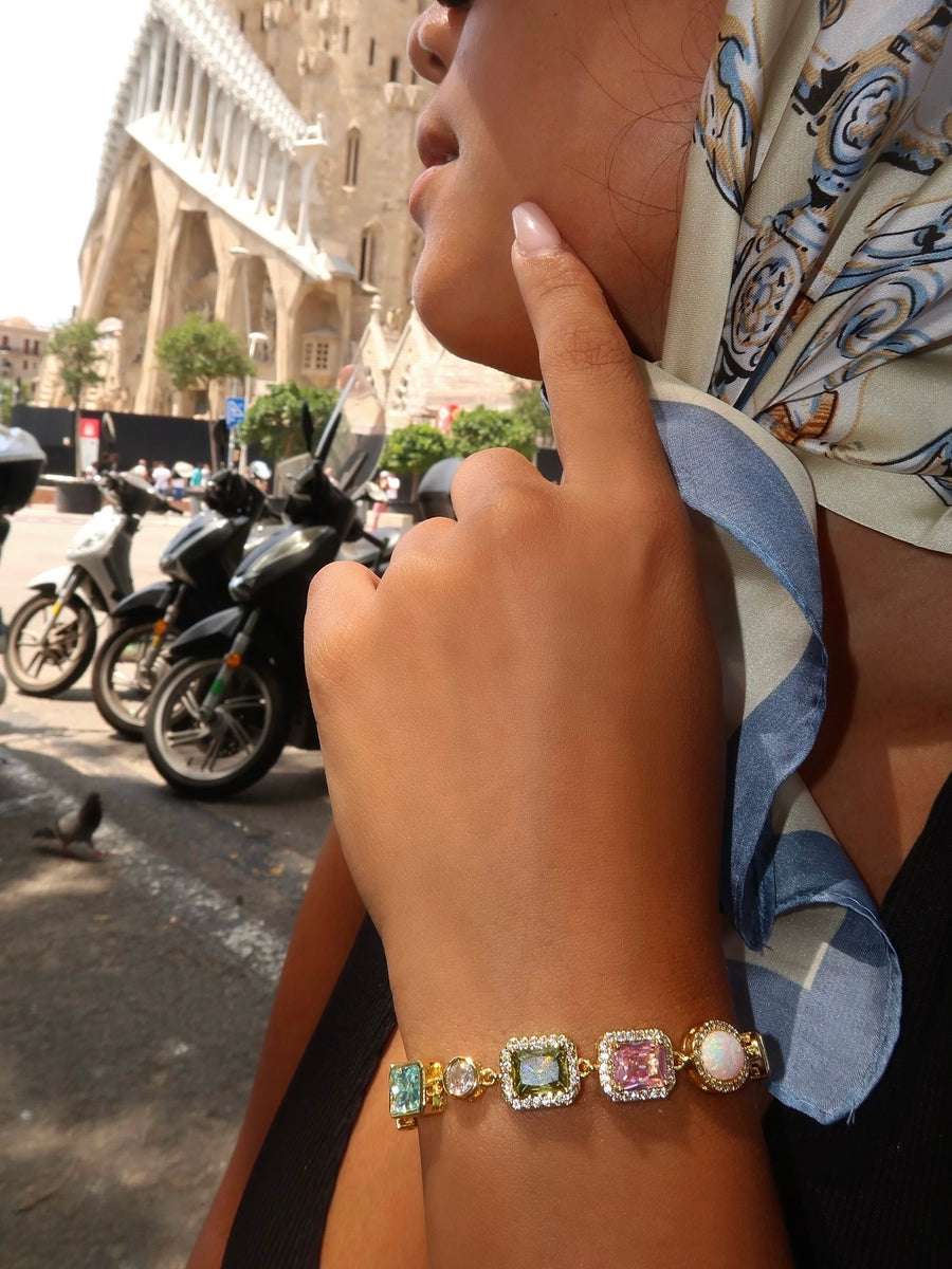 Golden Gemstone Bracelet