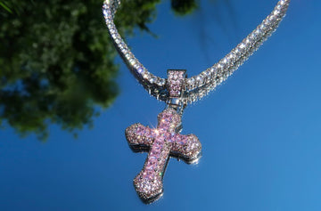 Pink Cross & Chain