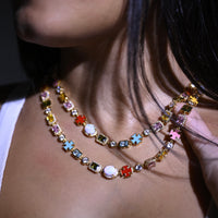 Golden Gemstone Necklace