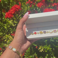 Golden Gemstone Bracelet