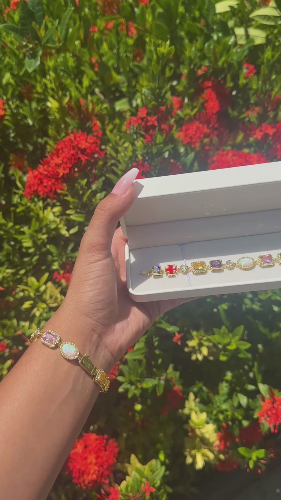 Golden Gemstone Bracelet