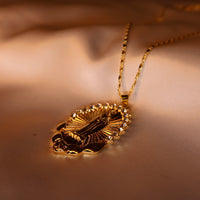 Virgin Mary Diamond Necklace