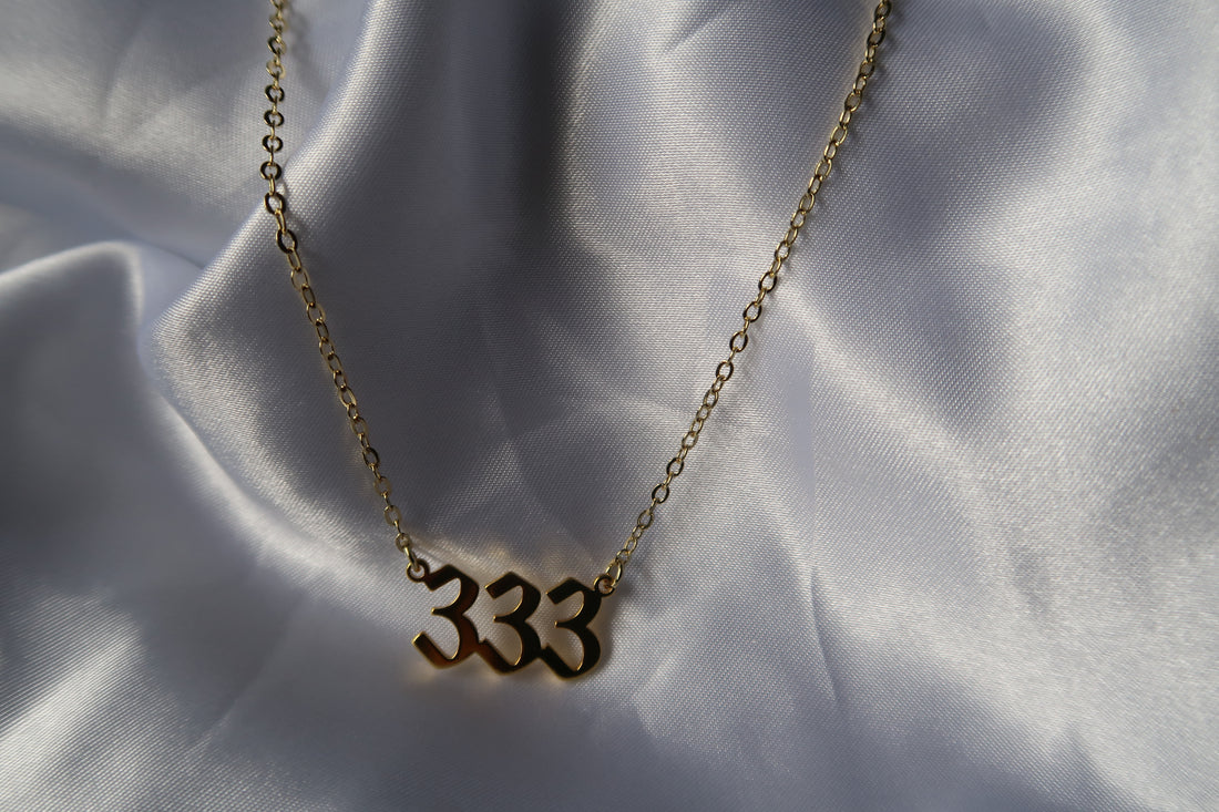 222 Angel Number Necklace | S for Sparkle