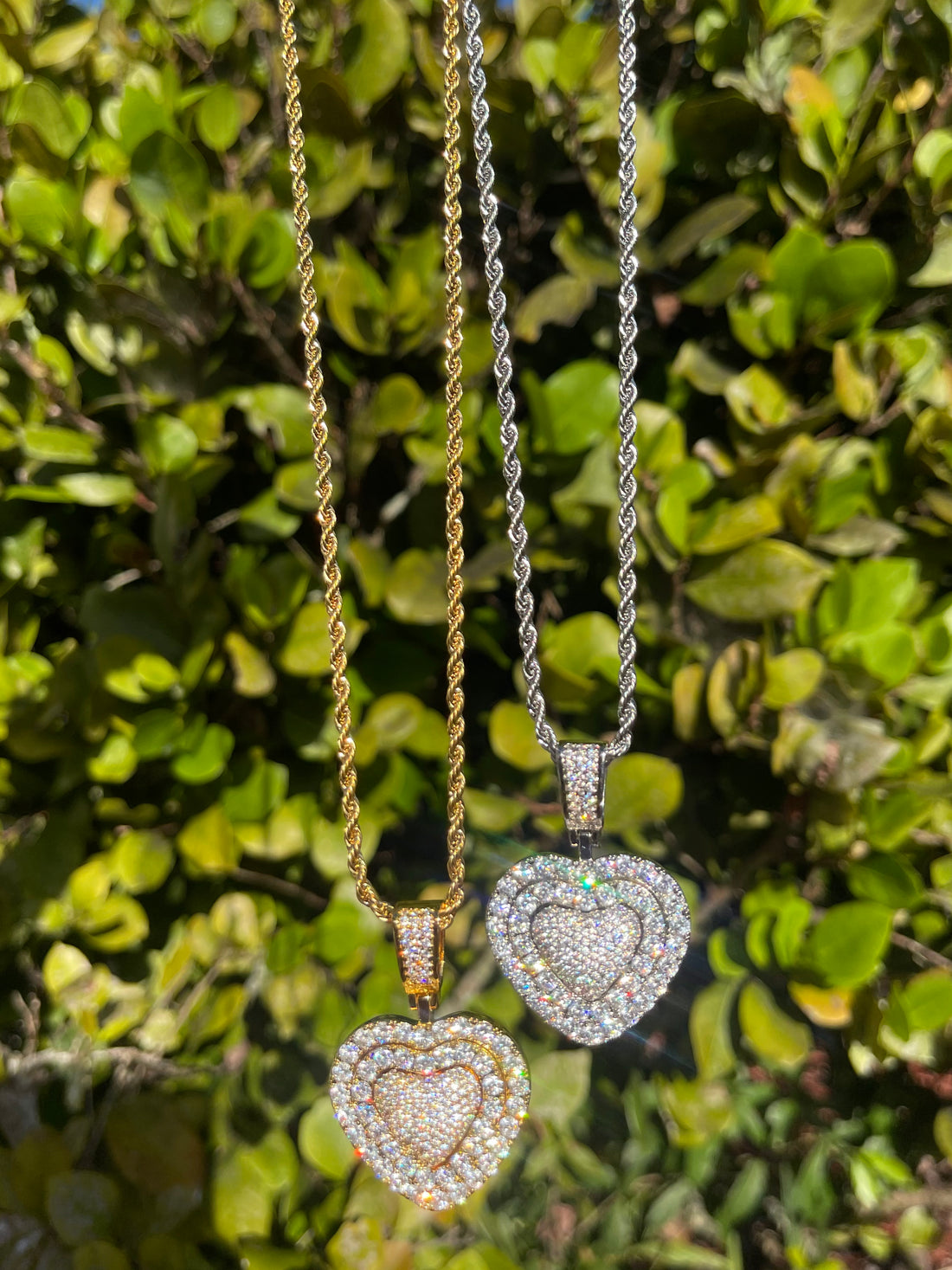 Heart Iced Out chain & Pendant