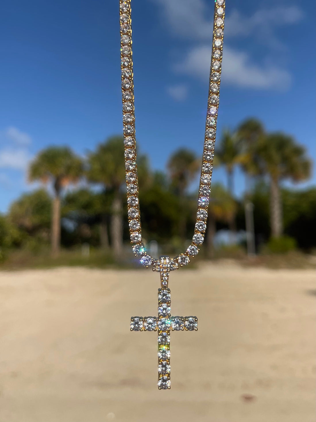 Cross Iced Out Necklace & Pendant
